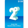 2degrees Mobile $150 NZD Prepay Digital Top Up Vouchers (Email Delivery)