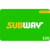 Subway $20 NZD Digital eGift Cards (Email Delivery)