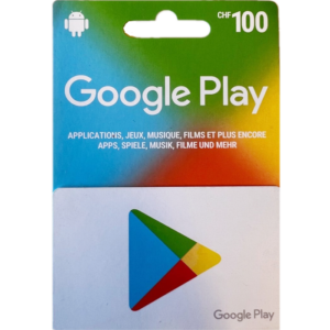 Google Play Fr.100 CHF (CH) Digital Gift Cards (Email Delivery)