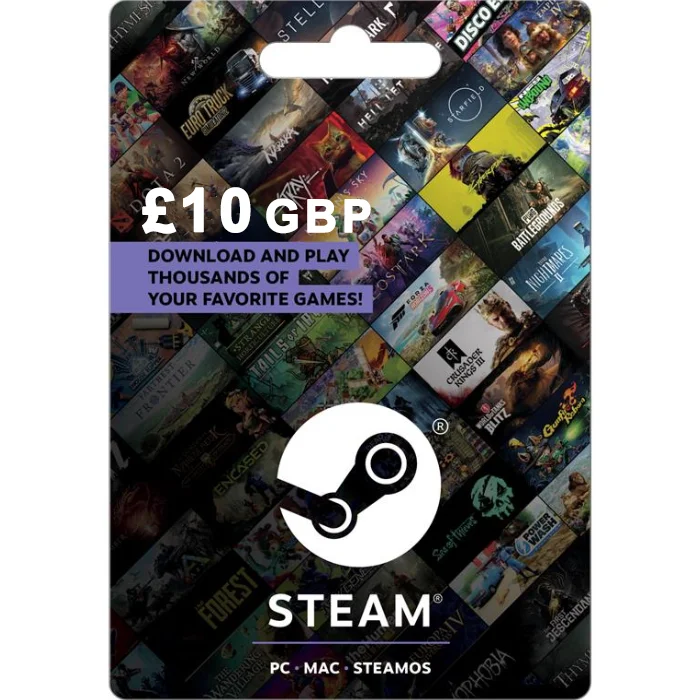 Steam £10 GBP (UK) Digital Gift Card (Email Delivery)