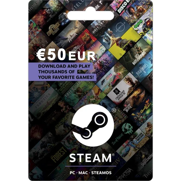 Steam €50 EUR Digital Gift Card (Email Delivery)